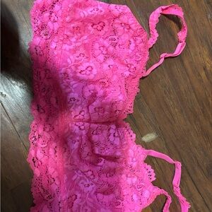 La SENZA Vibrant Pink Lace Kids One Piece